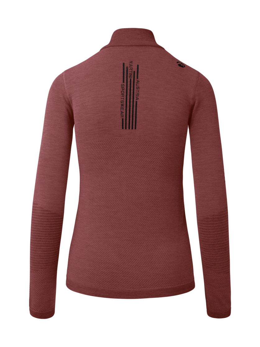 Martini Sportswear - Argon Halfzip Shirt W - Langarmshirts in winter apple - Rückansicht - Damen