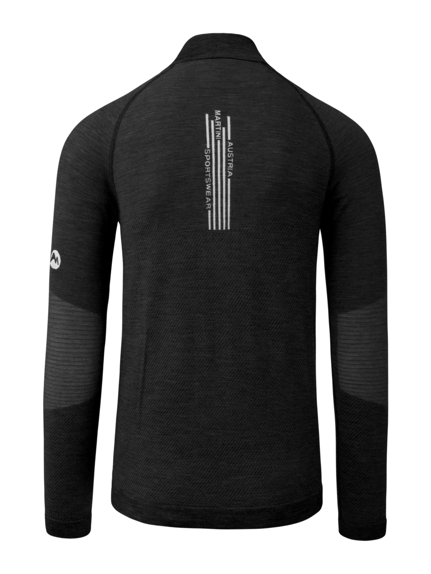 Martini Sportswear - Argon Halfzip Shirt M - Maglie a maniche lunghe in black - vista posteriore - Uomo