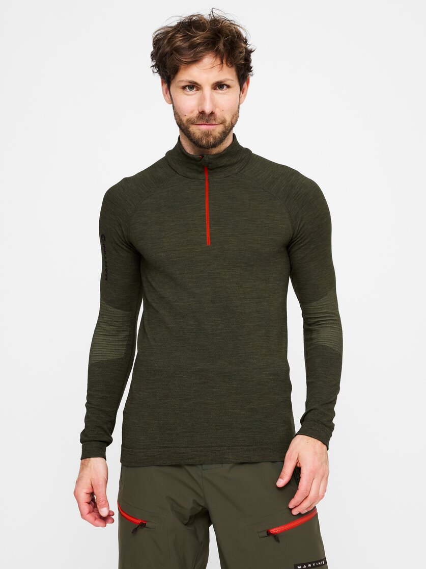 Martini Sportswear - Argon Halfzip Shirt M - Maglie a maniche lunghe in true navy - vista frontale modello - Uomo