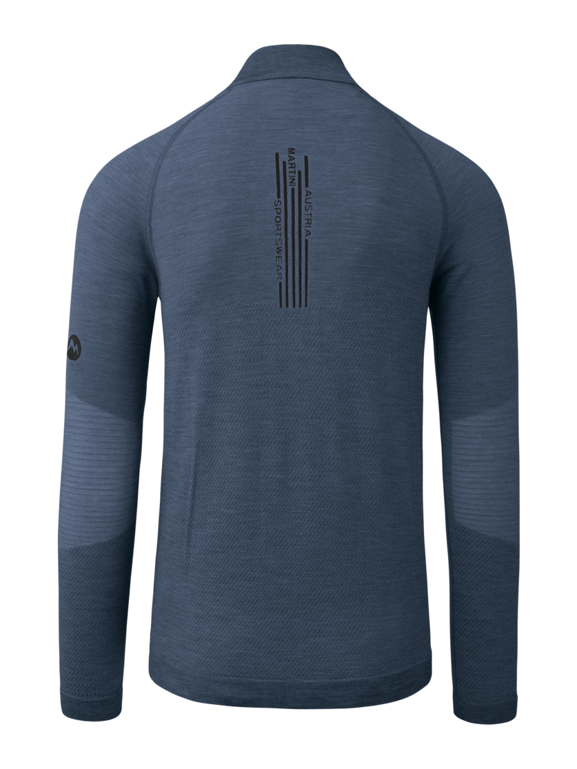 Martini Sportswear - Argon Halfzip Shirt M - Maglie a maniche lunghe in dark blue - vista posteriore - Uomo