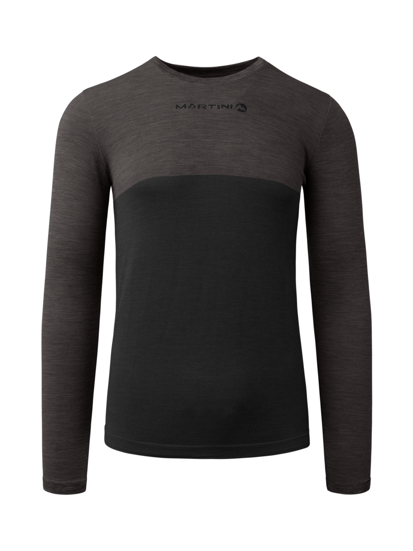 Martini Sportswear - Giro Shirt M - Maglie a maniche lunghe in black-granite - vista frontale - Uomo