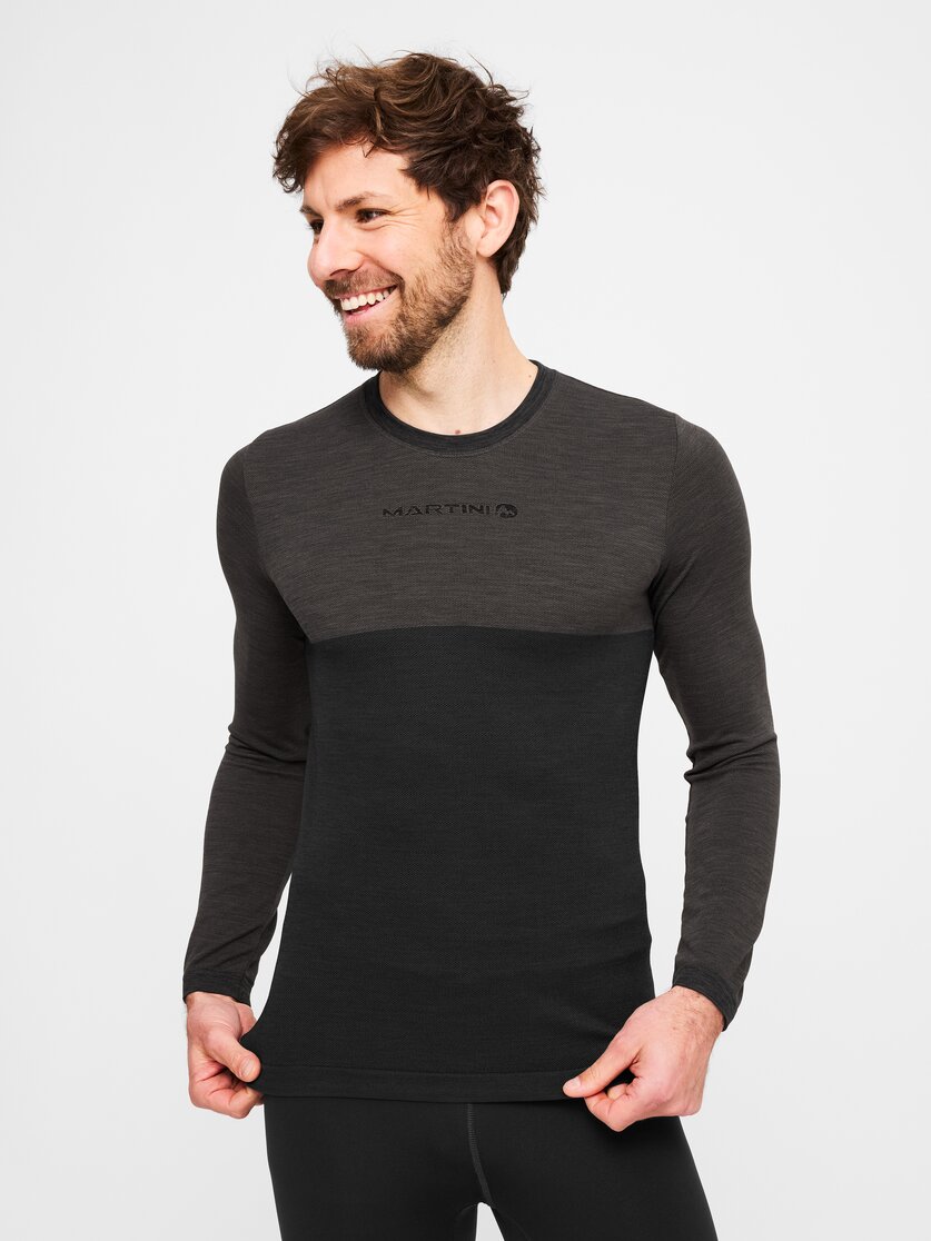 Martini Sportswear - Giro Shirt M - Maglie a maniche lunghe in true navy-dark blue - vista frontale modello - Uomo