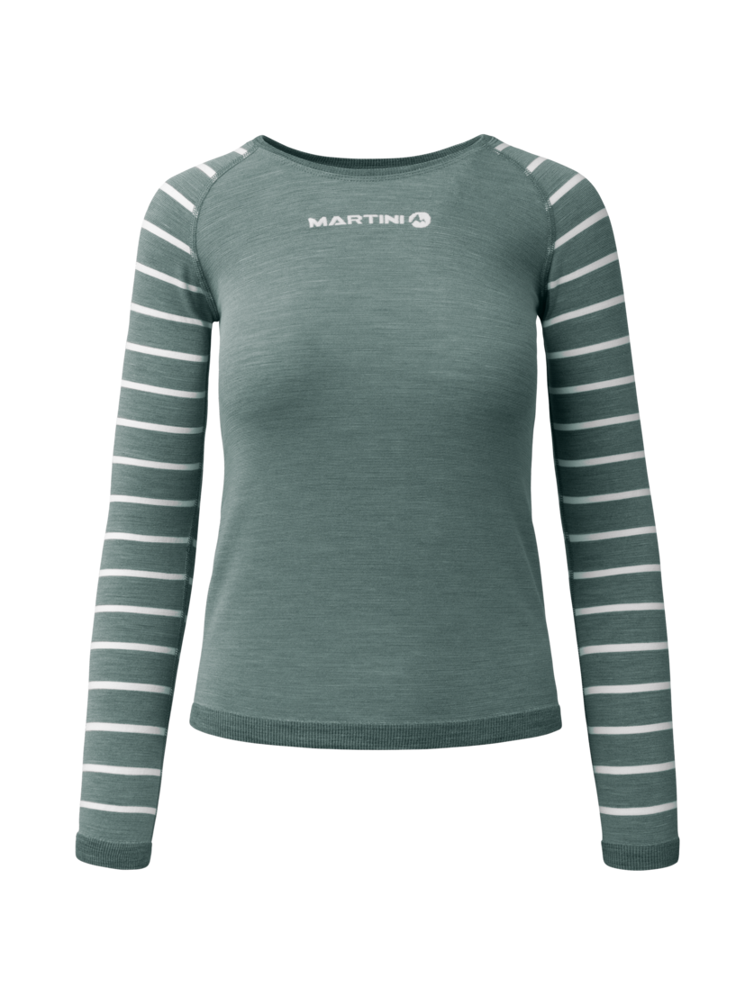 Martini Sportswear - Uwear Shirt W - Underwear in misty blue-white - front view - Women