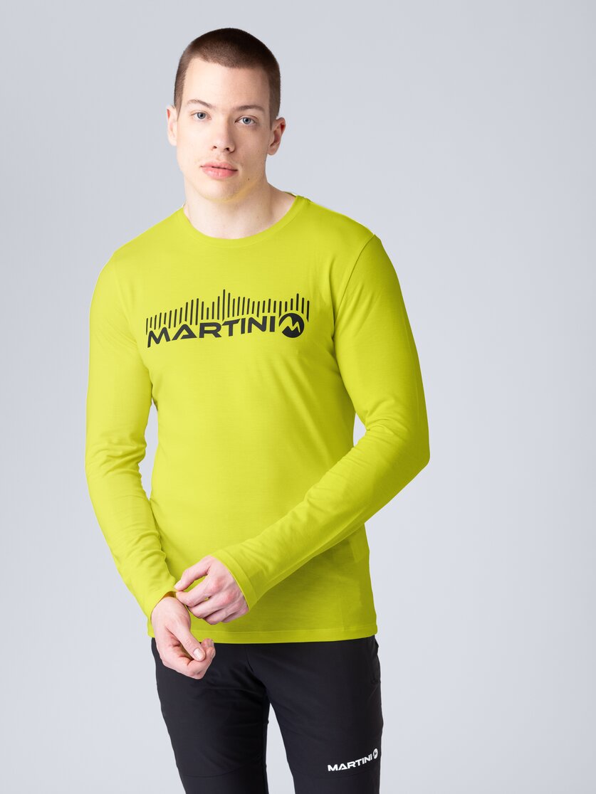 Martini Sportswear - Peakpower Shirt M - Maglie a maniche lunghe in seaport - vista frontale modello - Uomo