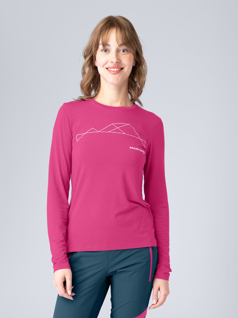 Martini Sportswear - Recharge Shirt W - Longsleeves in mosstone - front view model - Women