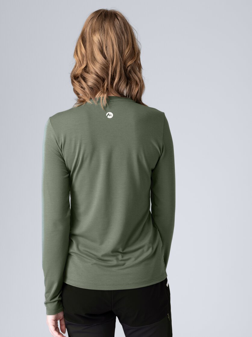 Martini Sportswear - Yalca Shirt W - Langarmshirts in mosstone - Rückansicht Model - Damen