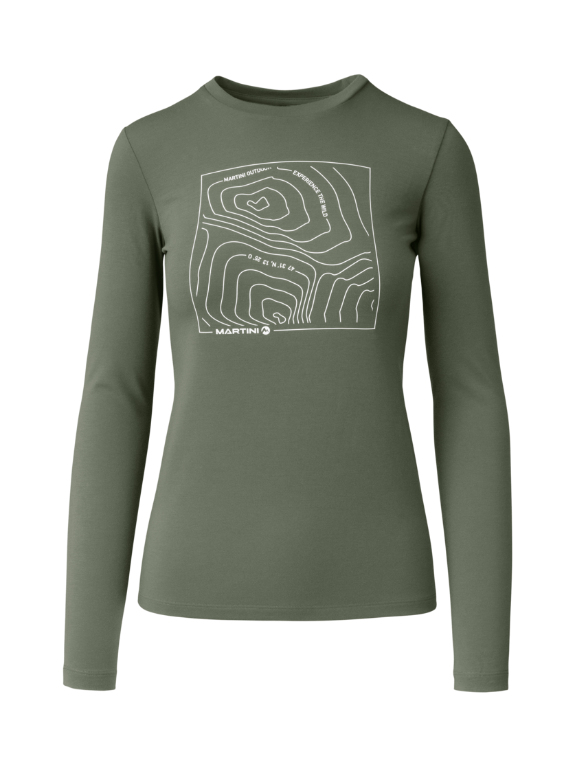 Martini Sportswear - Yalca Shirt W - Langarmshirts in mosstone - Vorderansicht - Damen