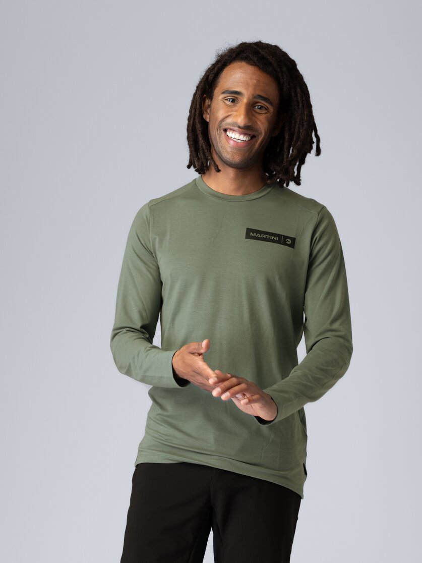Martini Sportswear - Argon Shirt M - Maglie a maniche lunghe in seaport - vista frontale modello - Uomo
