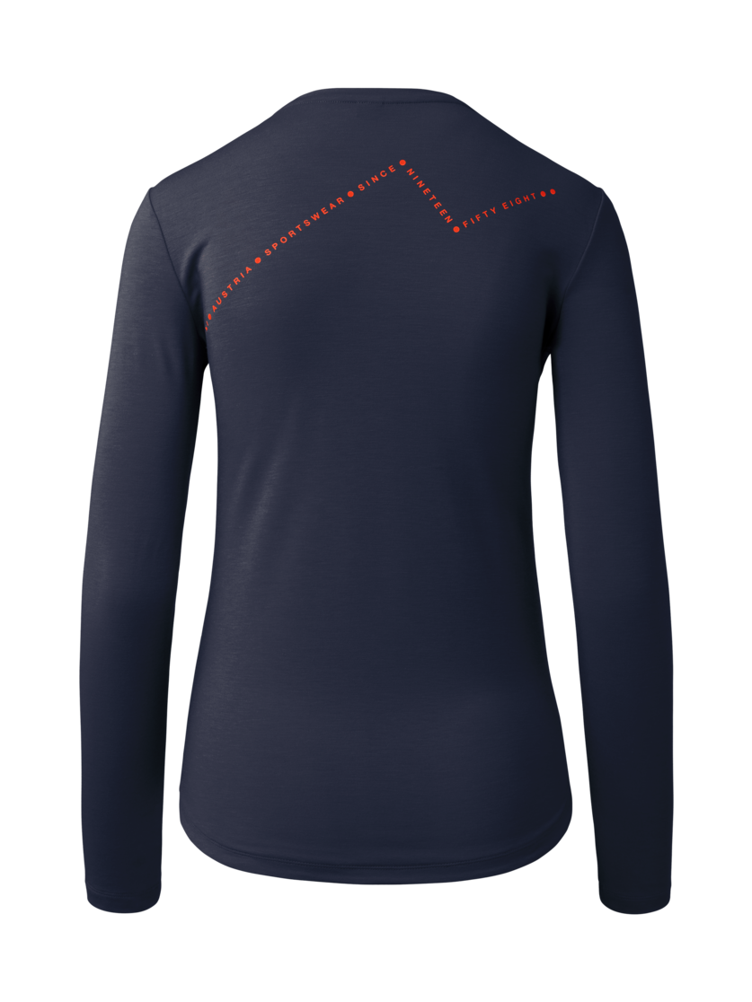 Martini Sportswear - Firstline Shirt W - Maglie a maniche lunghe in true navy - vista posteriore - Donna