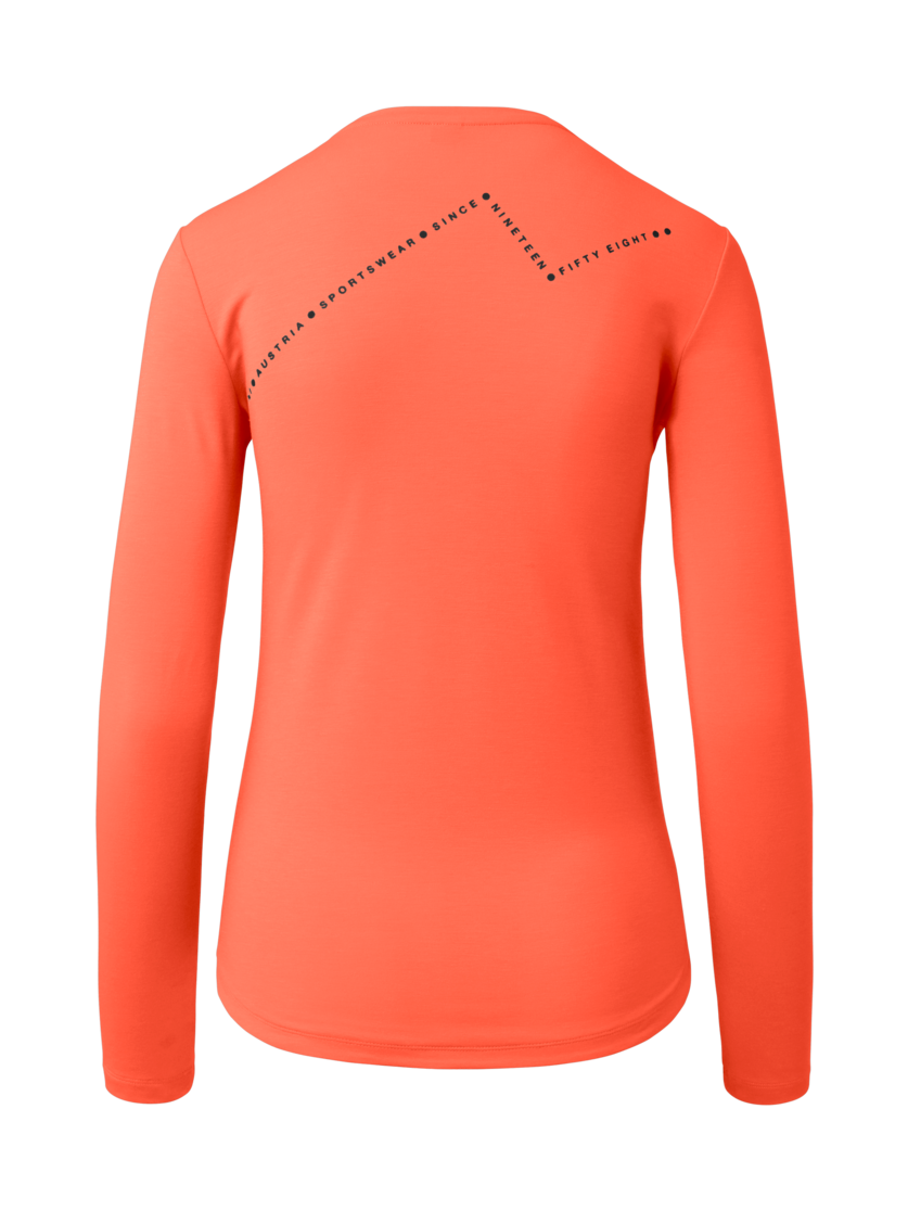 Martini Sportswear - Firstline Shirt W - Langarmshirts in tangerine - Rückansicht - Damen
