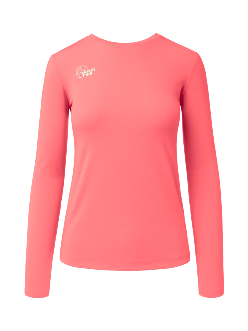 Martini Sportswear - Firstline Shirt W - Longsleeves in rosy glow - front view - Women