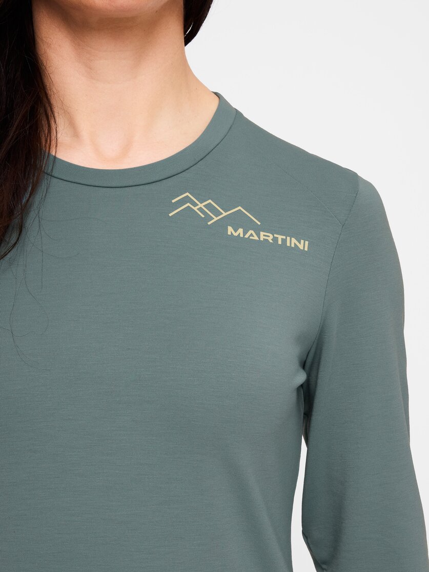 Martini Sportswear - Wildtrack Shirt W - Longsleeves in misty blue - Detail 3 - Women