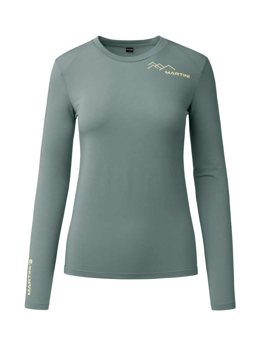 Martini Sportswear - Wildtrack Shirt W - Longsleeves in misty blue - front view - Women