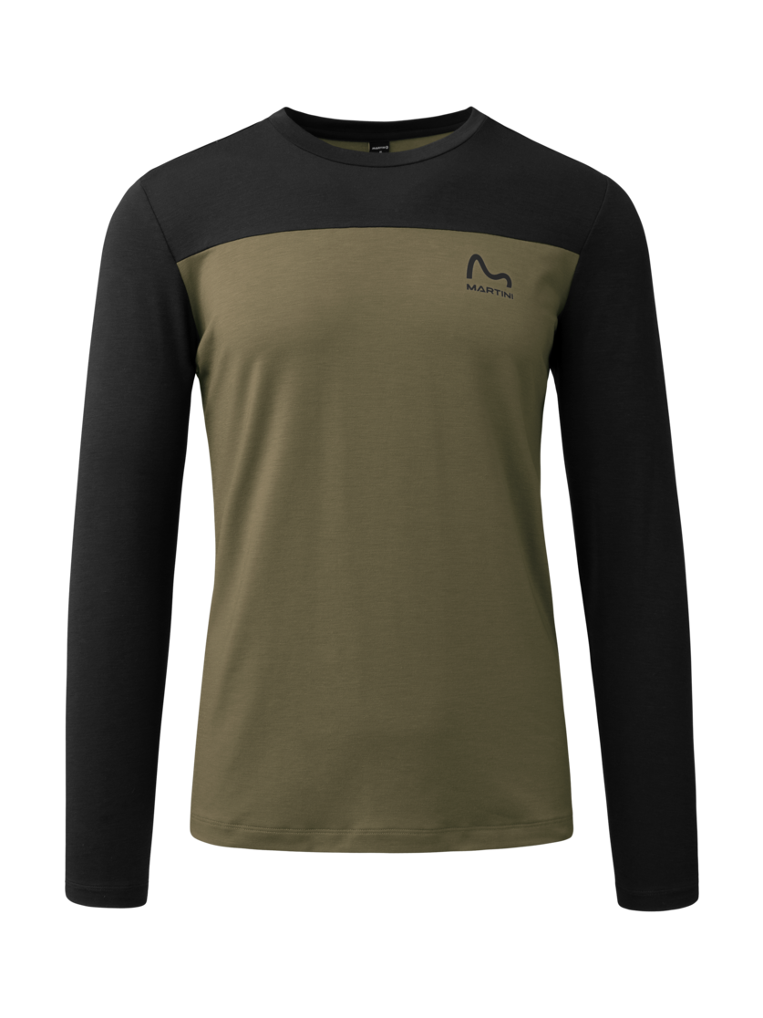 Martini Sportswear - Firstline Shirt M - Langarmshirts in olive-black - Vorderansicht - Herren