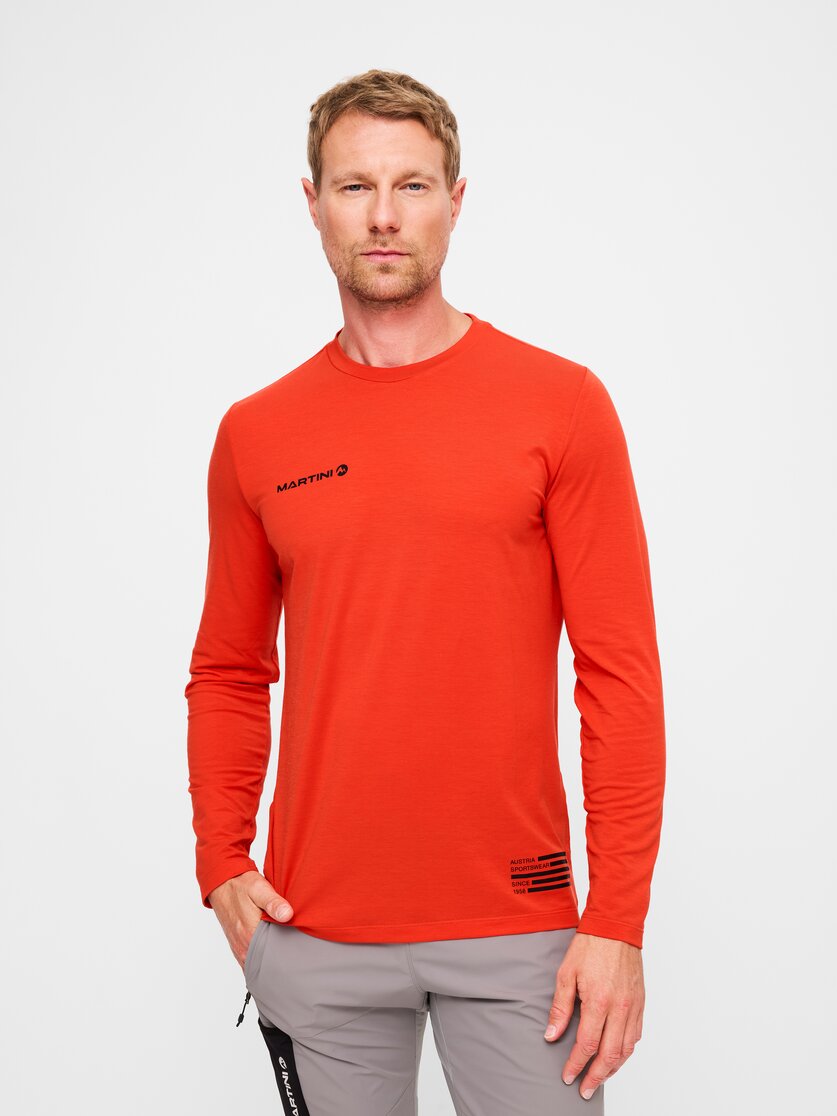 Martini Sportswear - Wildtrack Shirt M - Langarmshirts in black-white - Vorderansicht Model - Herren