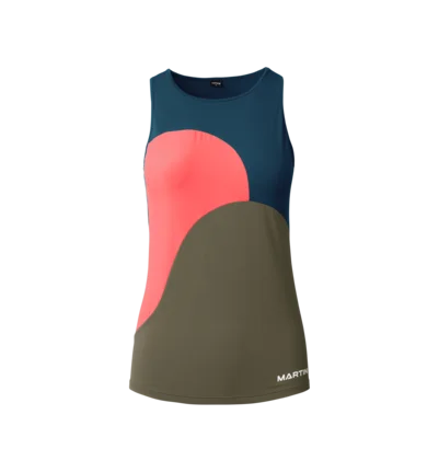 Martini Sportswear - Hillclimb Sleeveless Shirt W - Tops in moss-poseidon - Vorderansicht - Damen