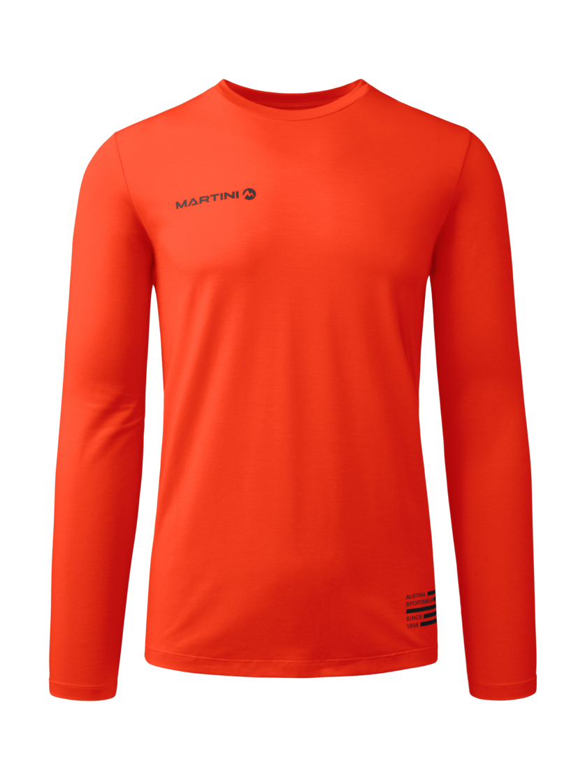 Martini Sportswear - Wildtrack Shirt M - Langarmshirts in lava-black - Vorderansicht - Herren
