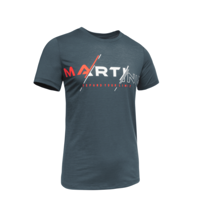 Martini Sportswear - FORTITUDE - T-Shirts in Mitternachtsblau-Neon Koralle - Vorderansicht - Herren