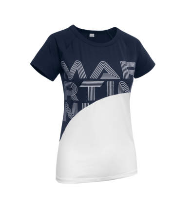 Martini Sportswear - MOTION - T-Shirts in Blu Scuro-Bianco - vista frontale - Donna